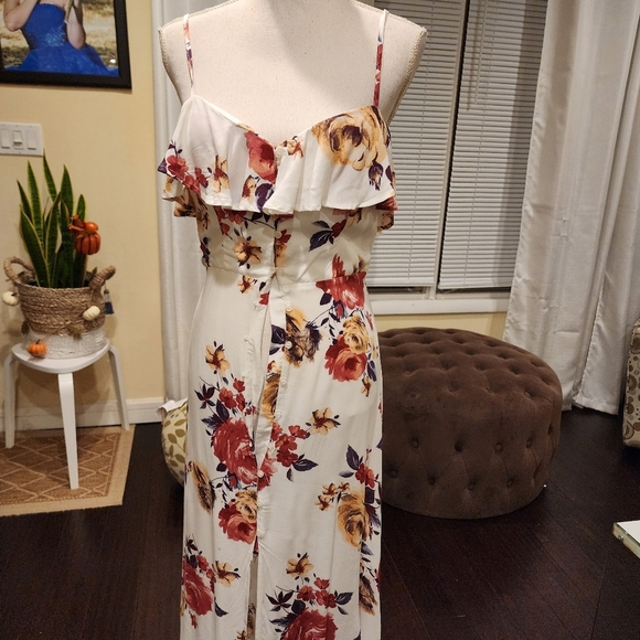 As U Wish Floral Casual Maxi Dress size S NWT - Picture 11 of 16